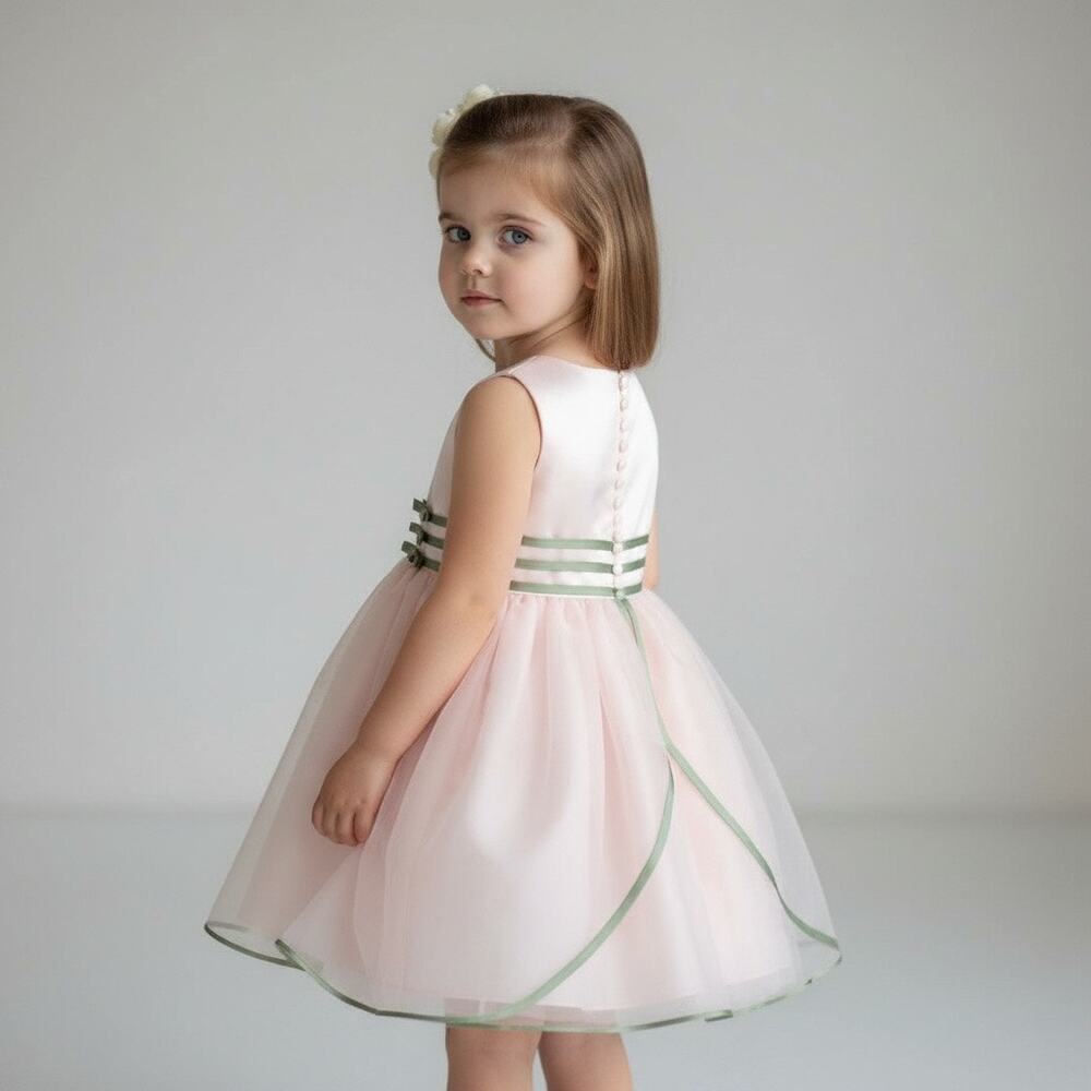Alfred Angelo dress size 4 Elegant Blush Pink Tulle Flower Girl Party Dress